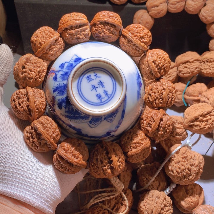 空***文玩核桃手串白狮子