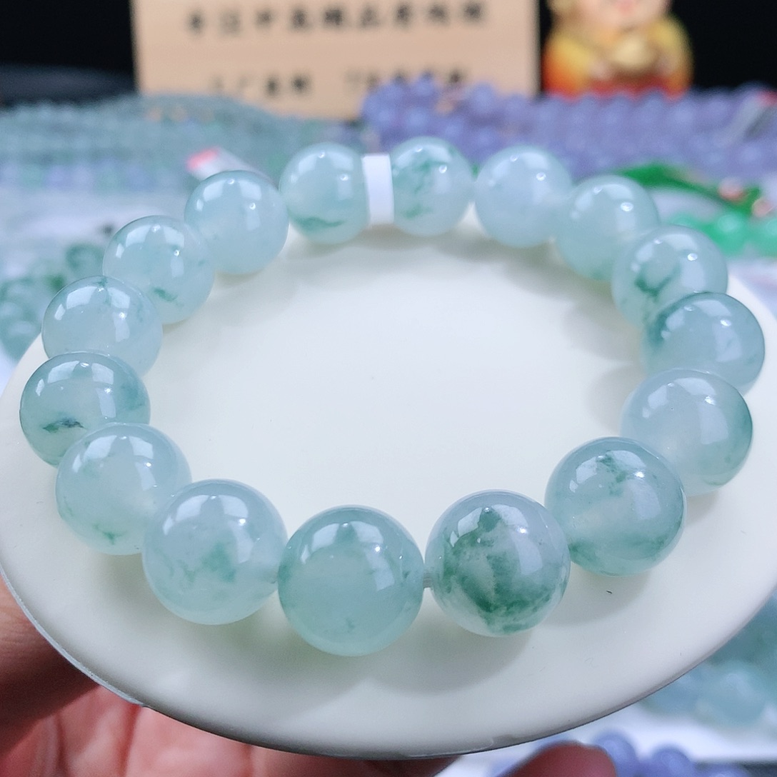 翡翠手链未镶嵌卡12.5