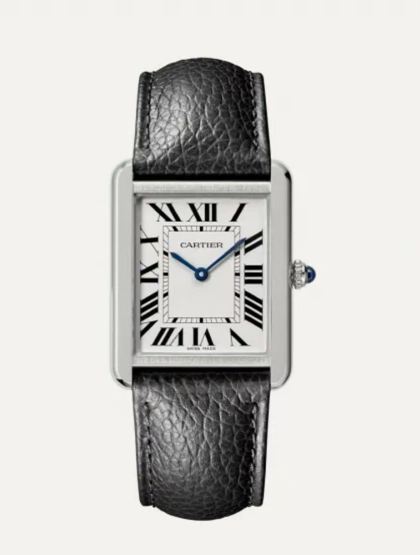 99新 Cartier/卡地亚 卡地亚坦克小/中号皮带款石英jx