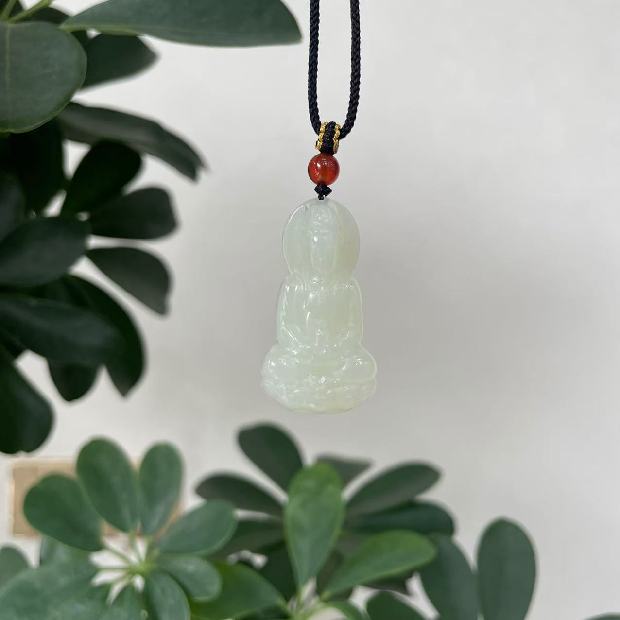 【润家玉】和田玉观音吊坠挂件含绳子多样性发其一 R130-012