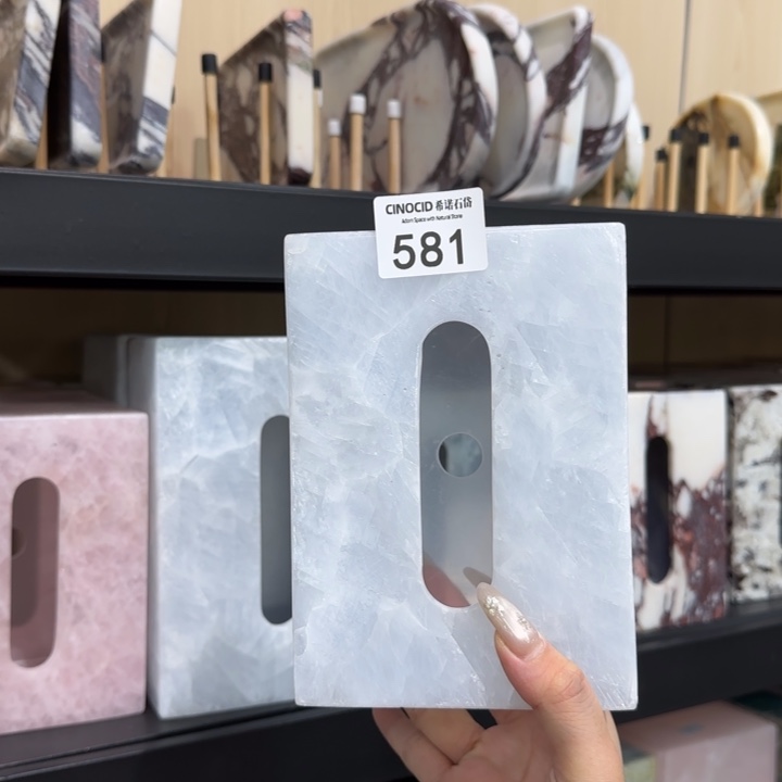 猫***的蓝水晶纸巾盒小号581