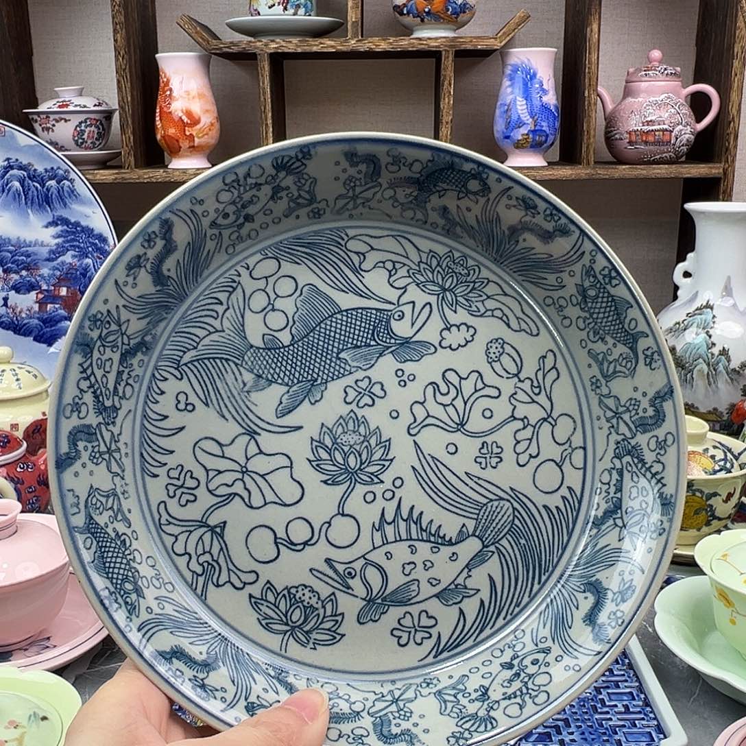 陶瓷盘景德镇陶瓷567老厂瓷77