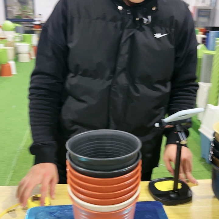 微瑕矮陶口15高11混色8只无托