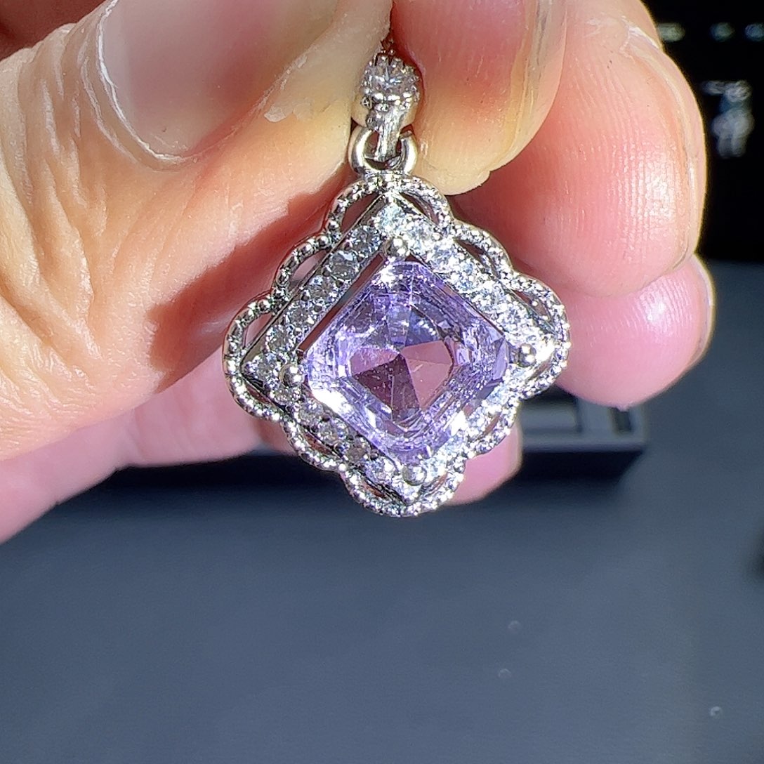 紫晶珠宝半成品银S925镶嵌