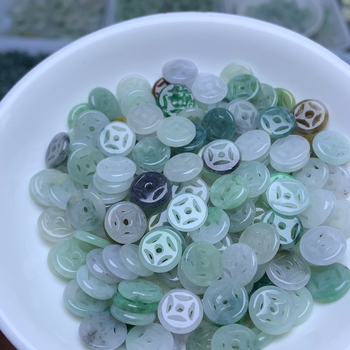 散珠翡翠卡10金钱扣20个