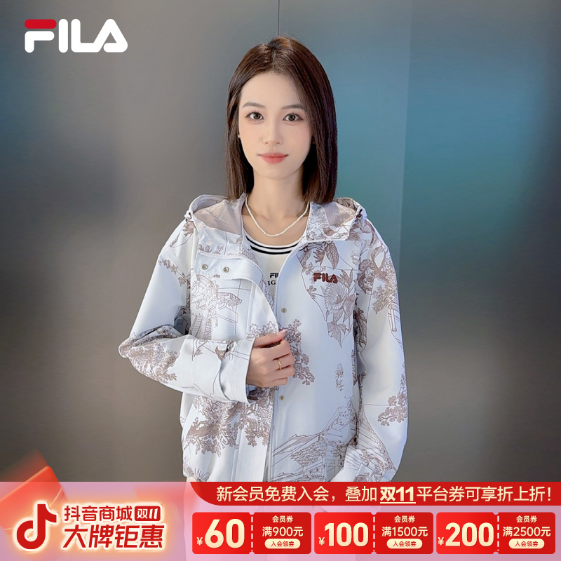 Fila/斐乐2025年秋季新款女户外运动百搭休闲梭织外套F11W538703F