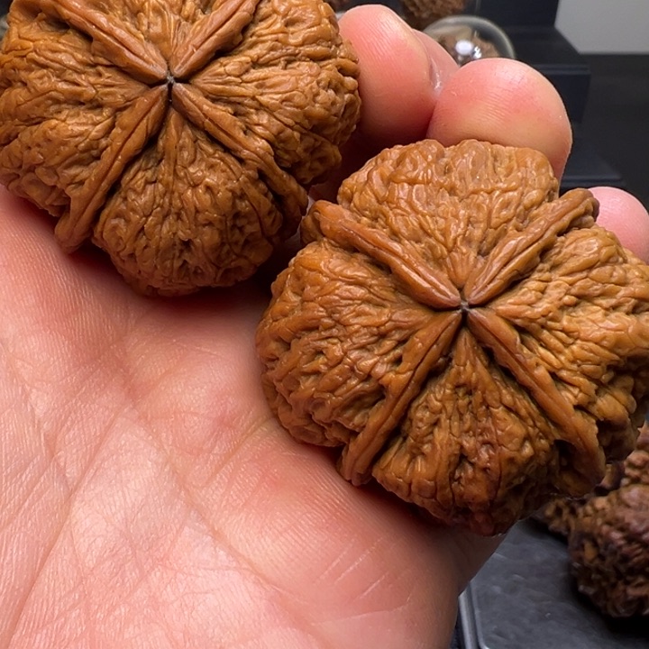 文玩核桃把件金刚佛手四棱44mm