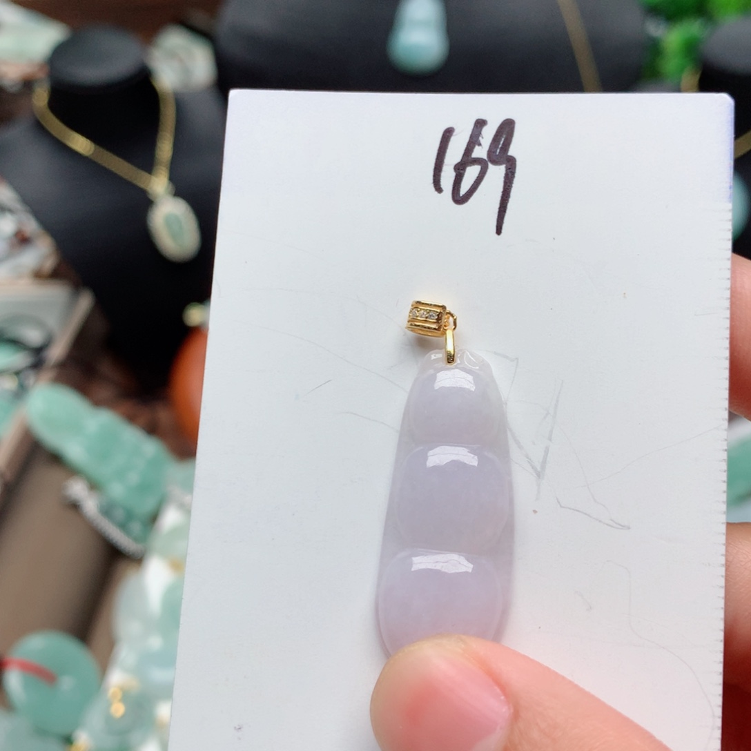 翡翠颈饰银S925镀金镶嵌吊坠