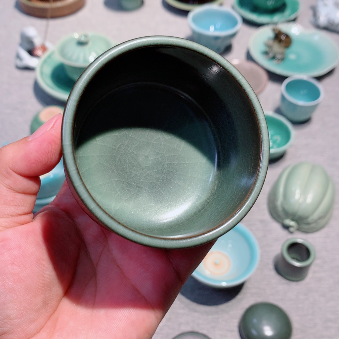小***哥龙泉青瓷茶具杯子