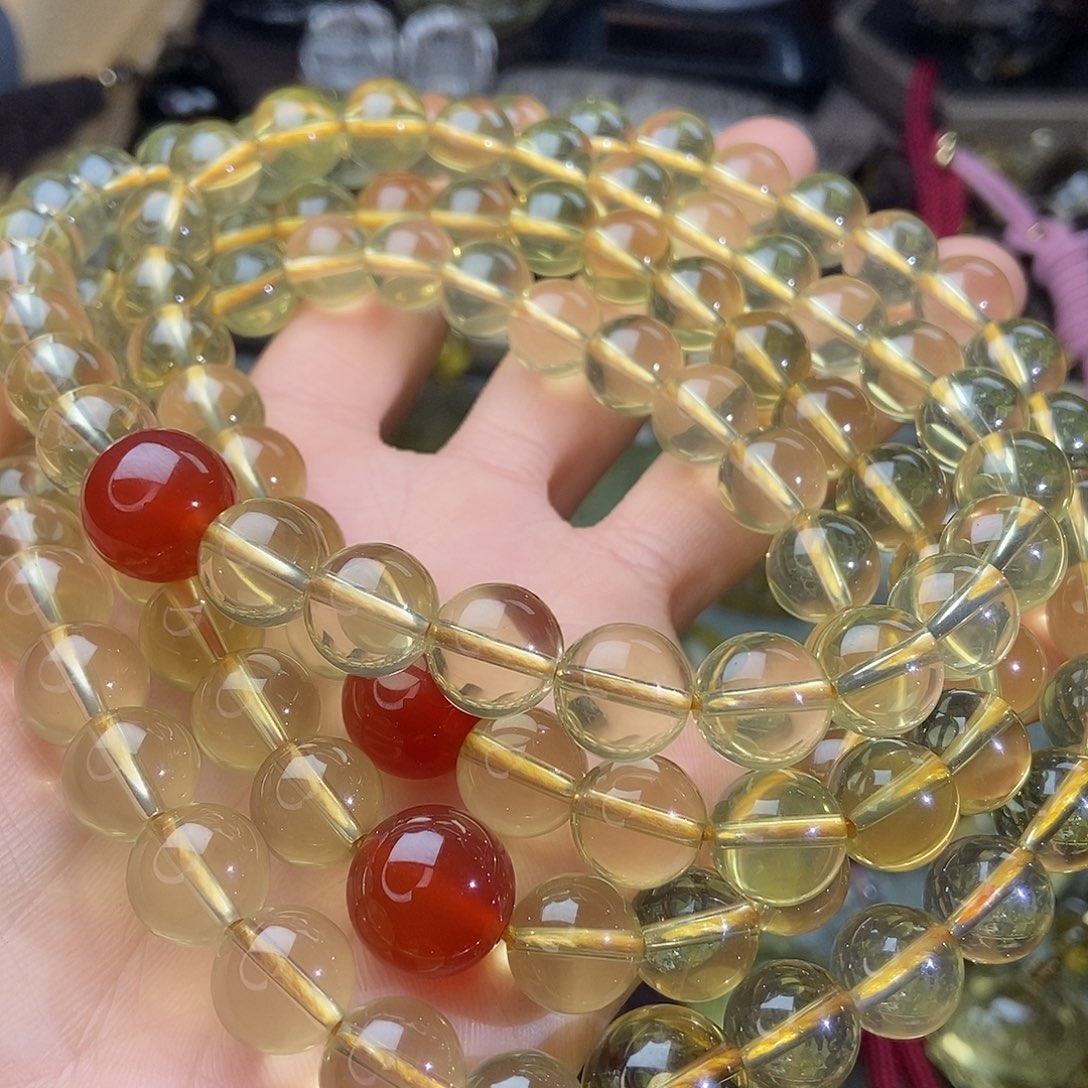 水晶套链未镶嵌水晶108颗佛珠