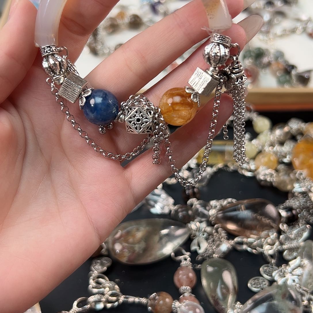 水晶手链合金噜*撒手串