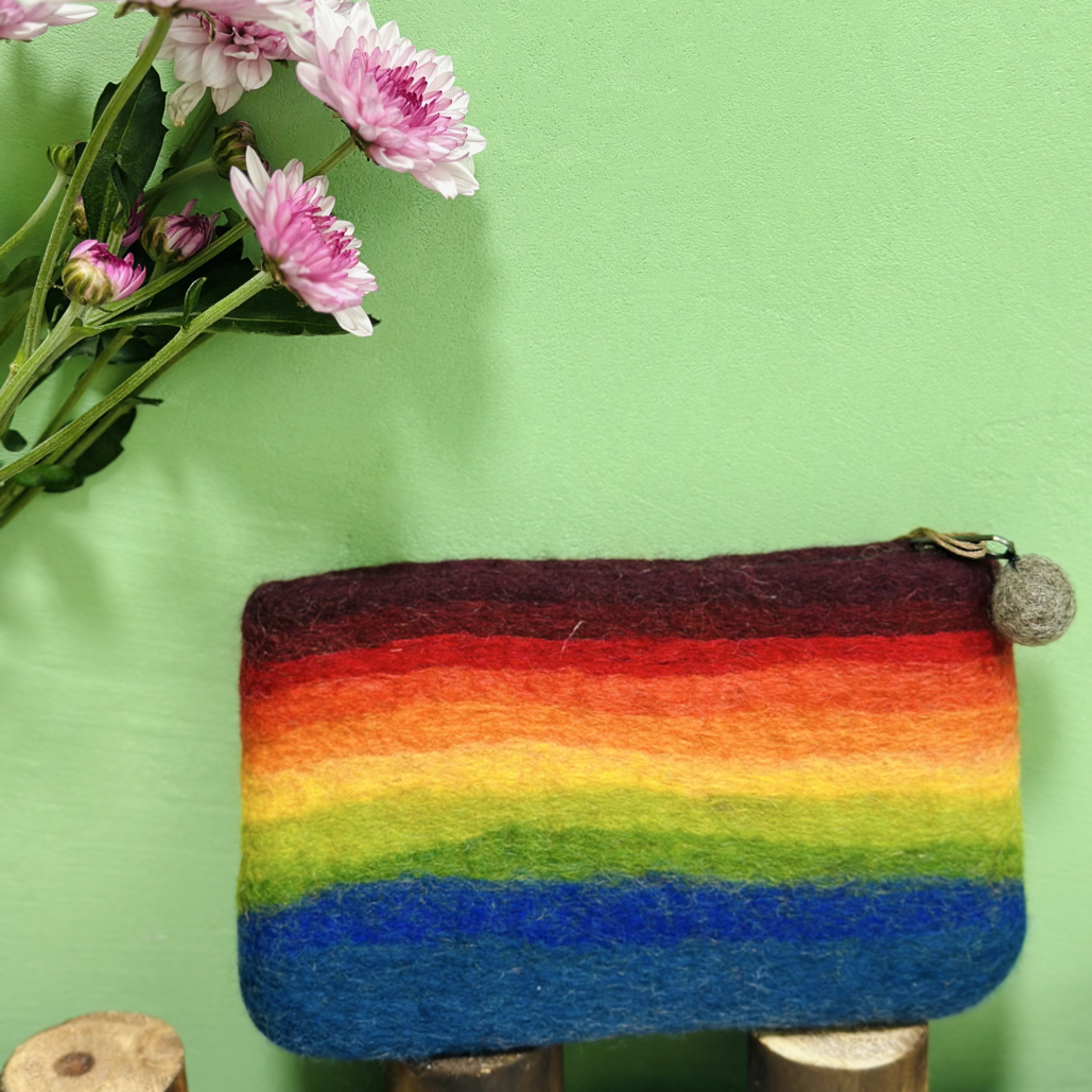 羊毛毡零钱包 尼泊尔手工羊毛毡小包