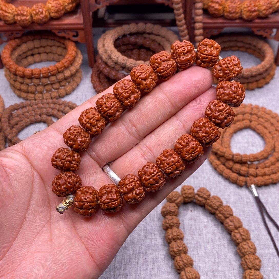 风***停金刚菩提手串方敦梅花尺寸15.5