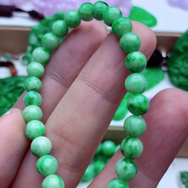 翡翠未镶嵌手链手串