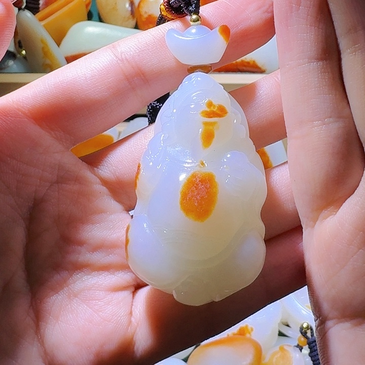 和田玉挂件未镶嵌佛*