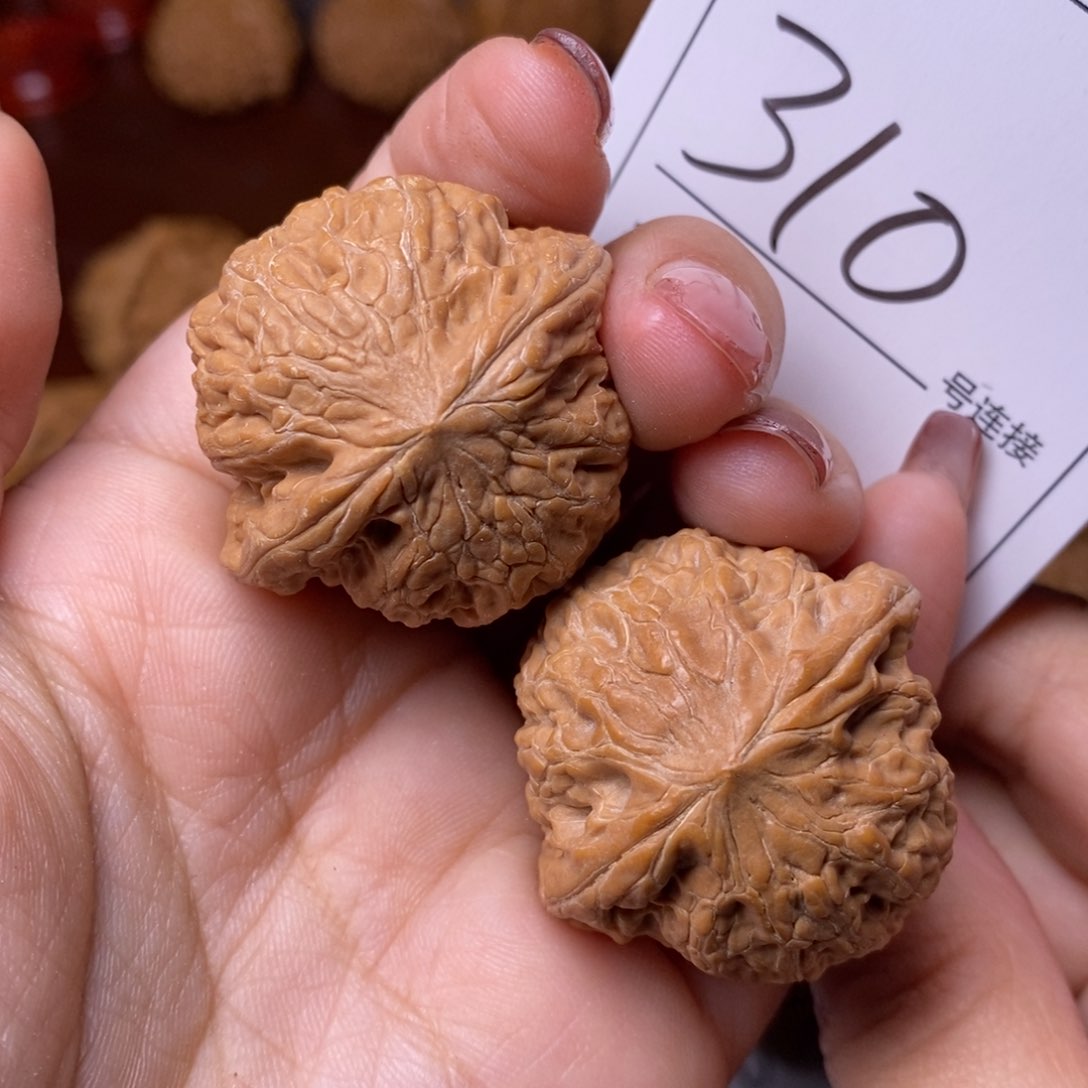 文玩核桃把件310白茶全品铁锤3.6