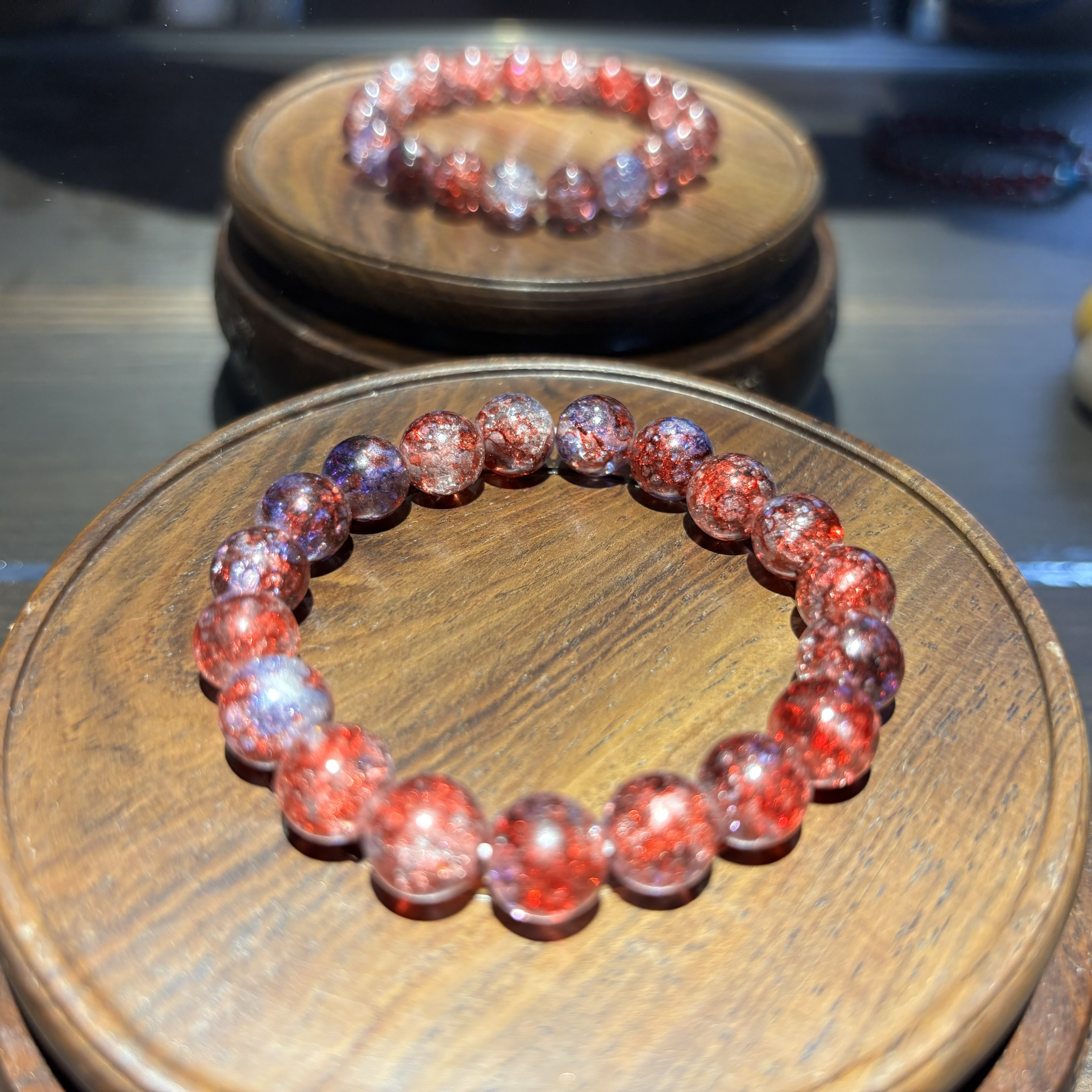 紫超发水晶单圈手链时尚百搭DD1138