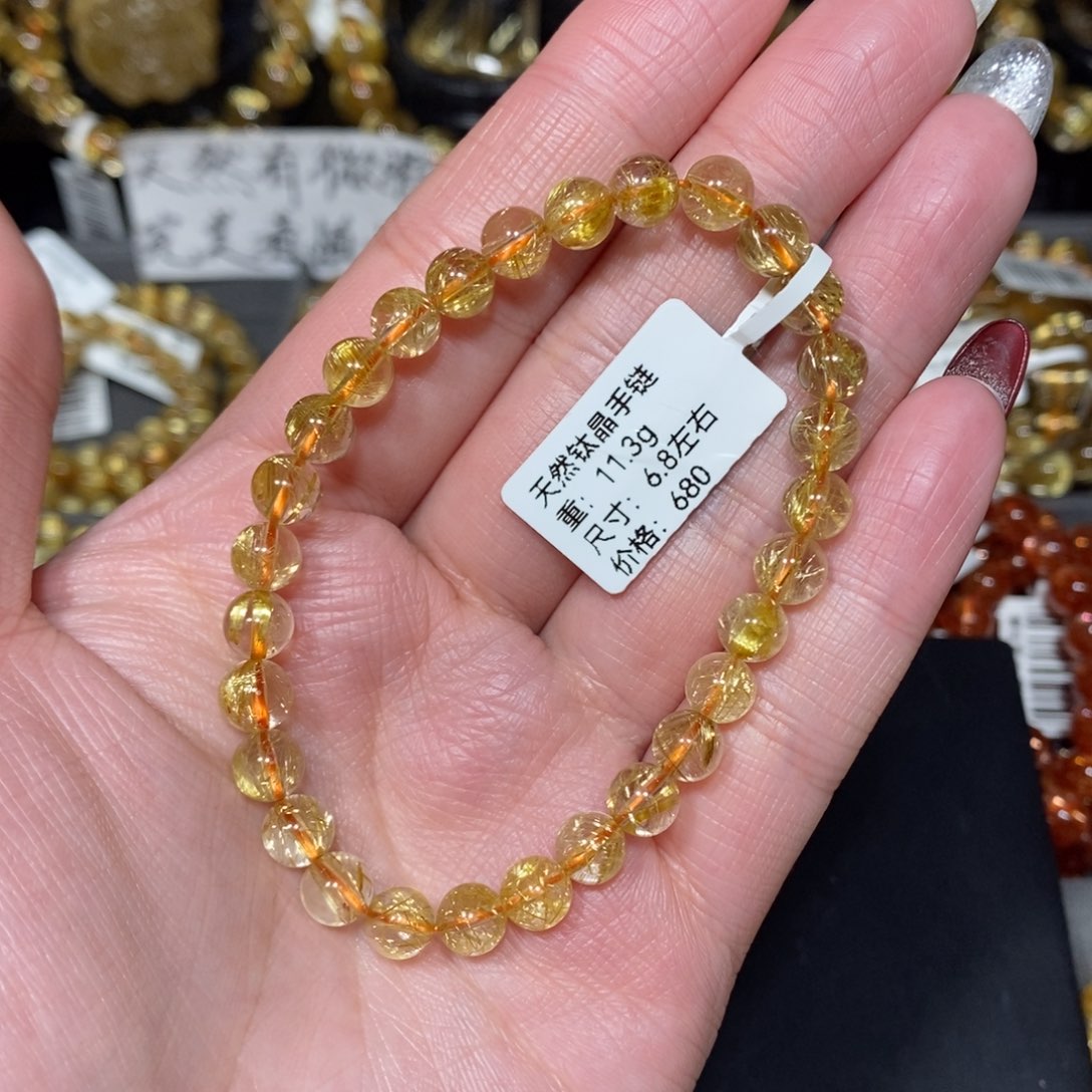 水晶手链未镶嵌柠*?青