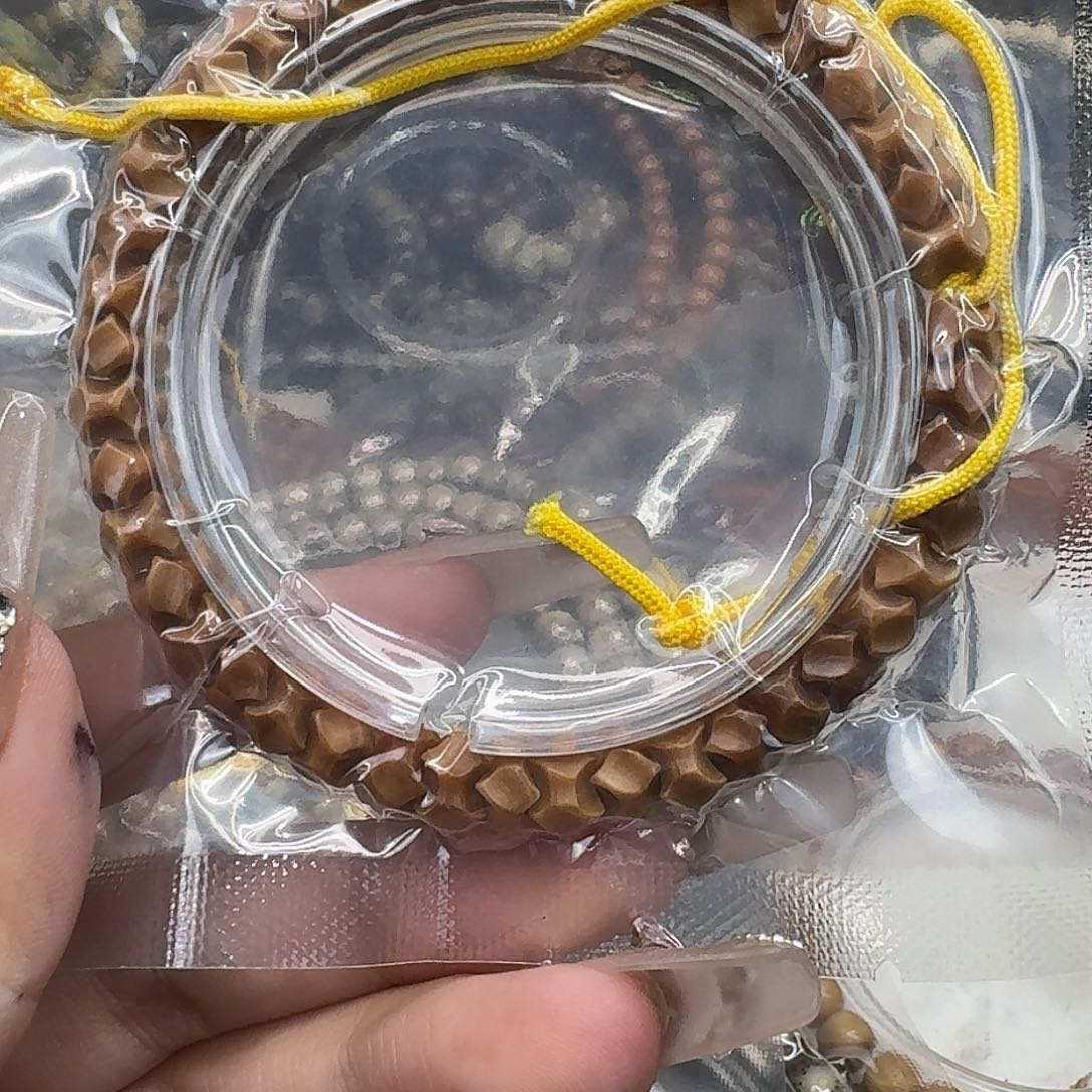 巡***海星月菩提手串88骑士糯冰龙脊雕刻龙骨8