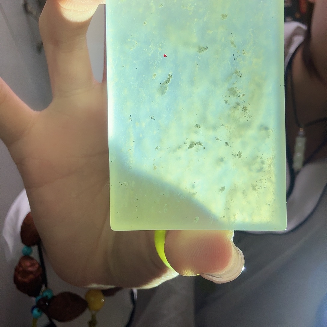 蛇纹石玉未镶嵌平安无事牌