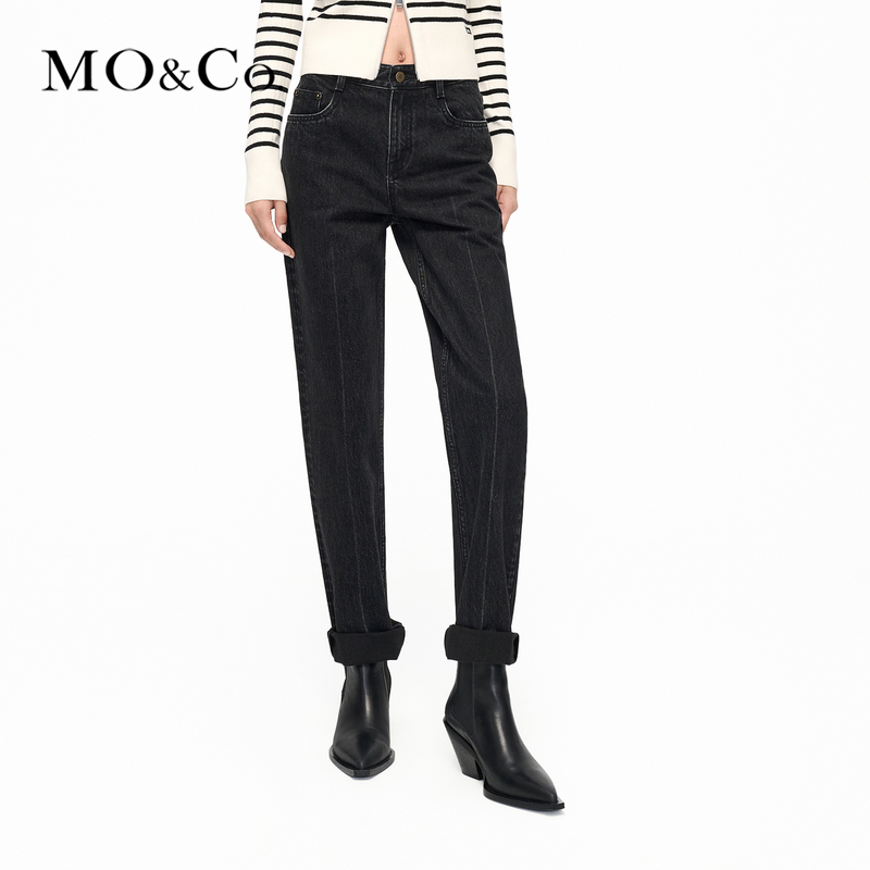 【陈大可专属】MOCO冬低腰小直筒显瘦百搭牛仔裤烟管裤MBC4JENT09
