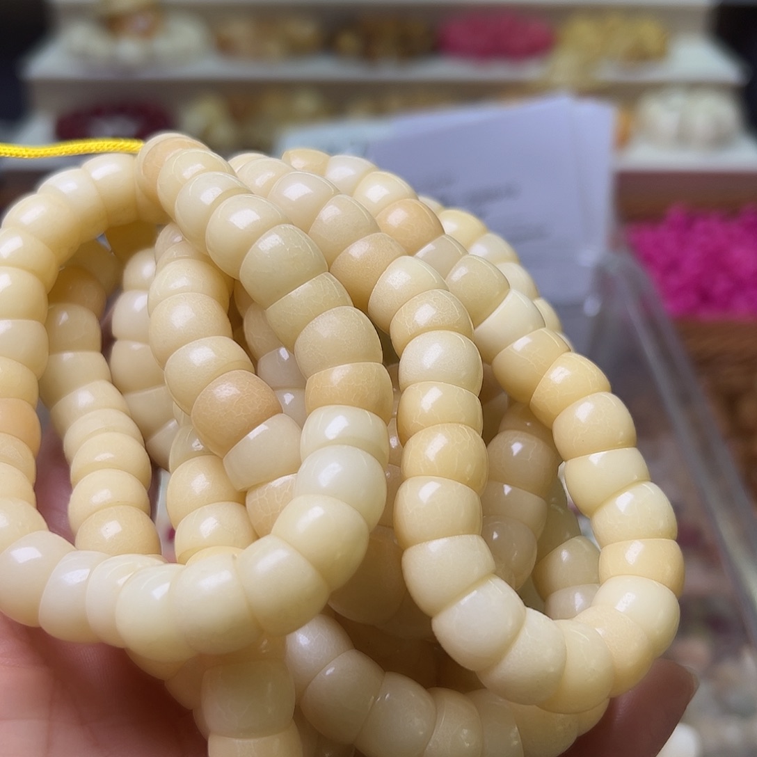 菩提根/象牙果手串微瑕卡12奶黄大肠10条