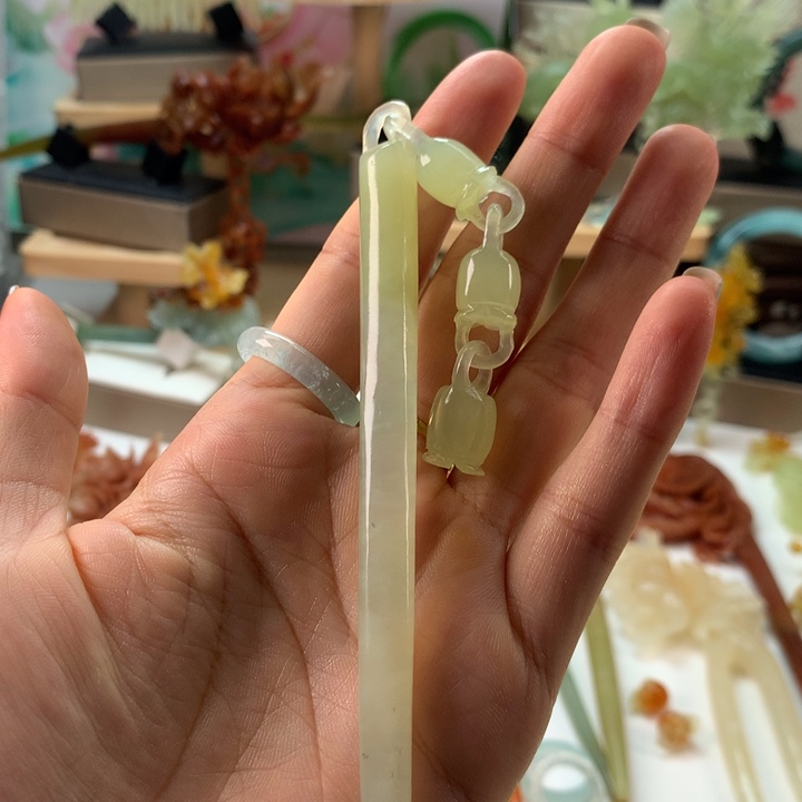 未镶嵌蛇纹石玉发饰
