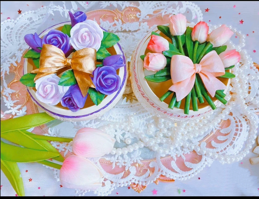 团团diy镂空玫瑰花收纳（配平盖可做娃）手工翻模滴胶模具