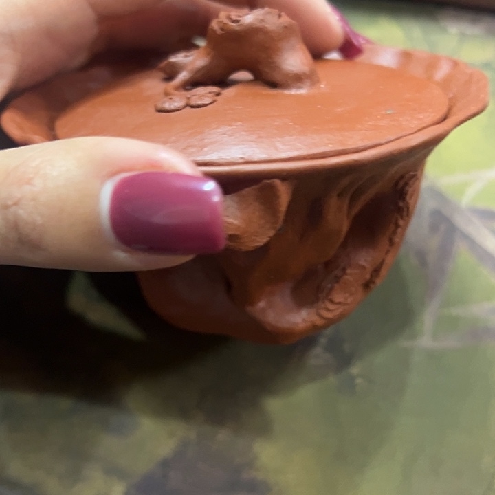 星***光绿泥宜杨紫砂全手盖碗