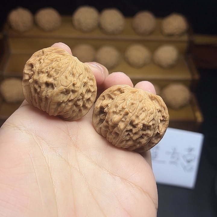 养***晏把件文玩核桃磨盘哥