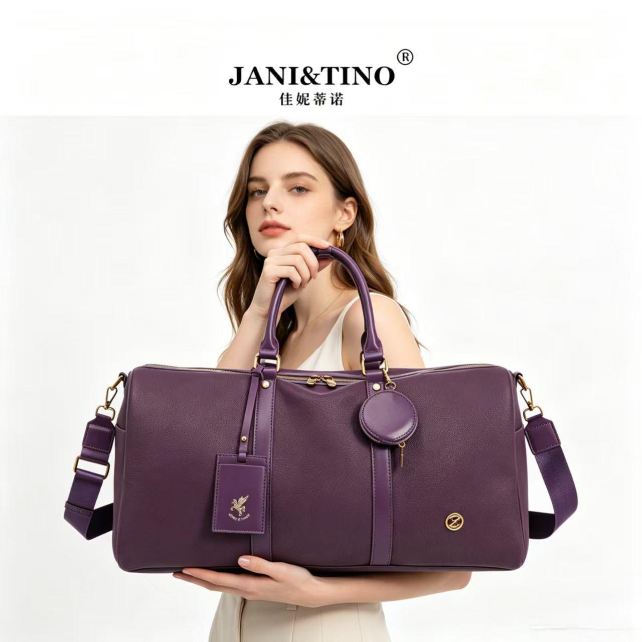 JANITINO/佳妮蒂诺当季新款轻奢时尚百搭单肩手提斜挎包5022紫