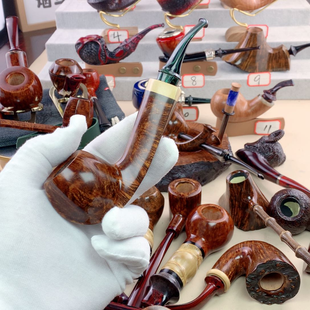 石楠木左切长杆河豚烟斗3mm