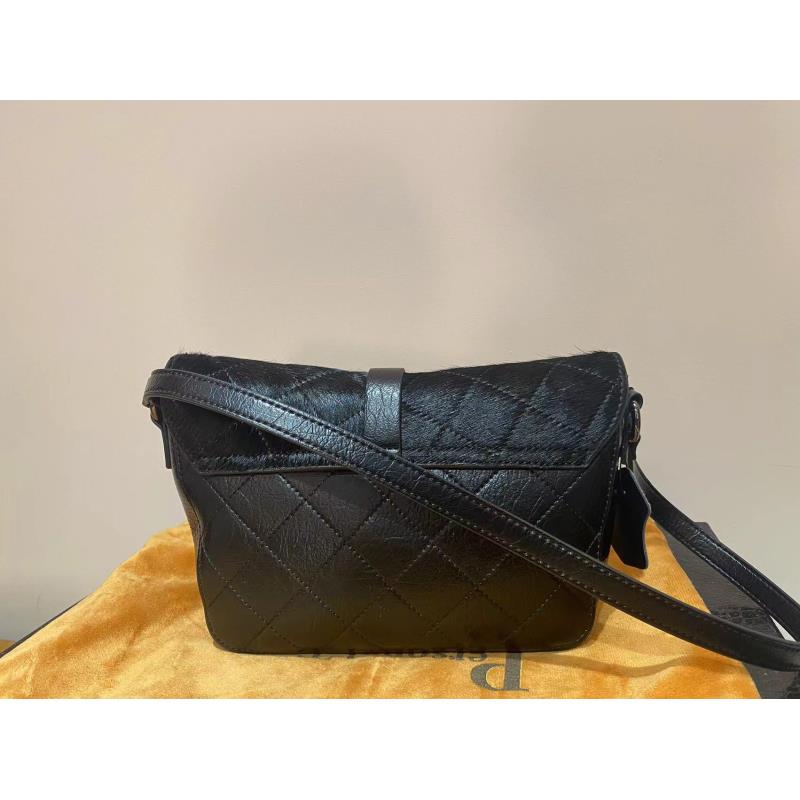 HIRMRIS手工真皮包550808-黑  毛梨