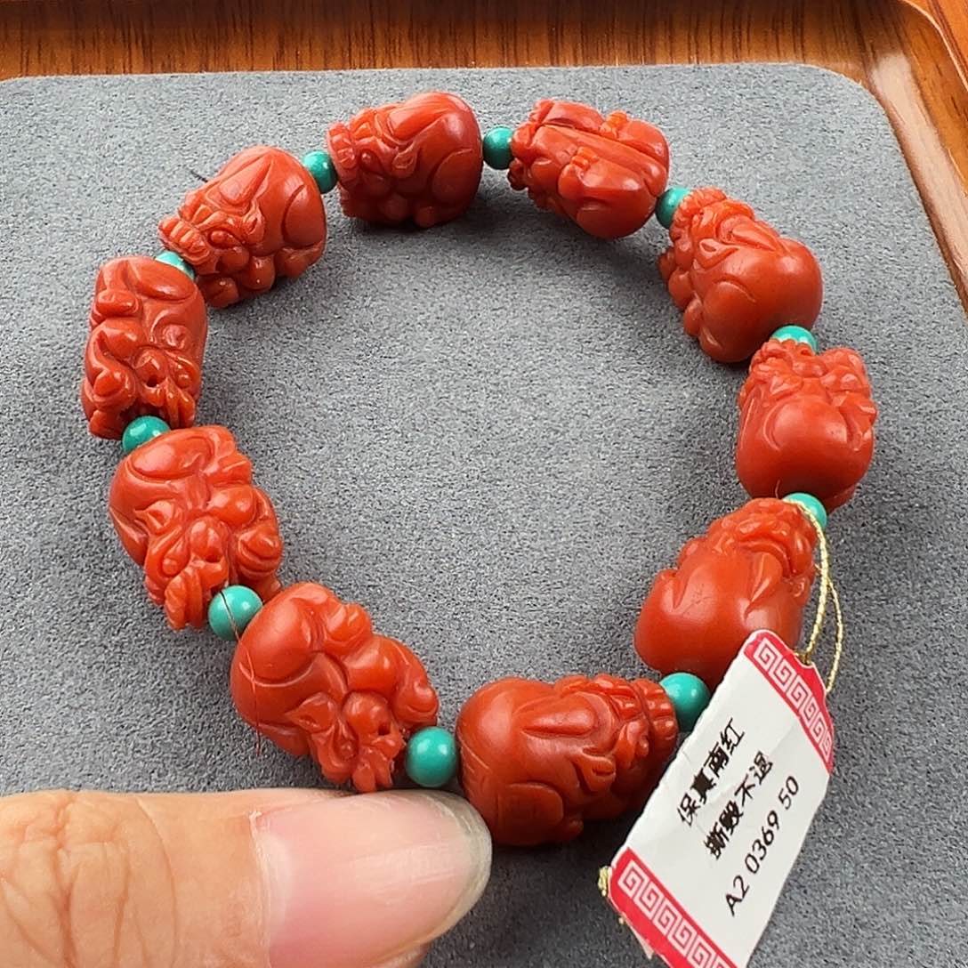 南红玛瑙手串未镶嵌