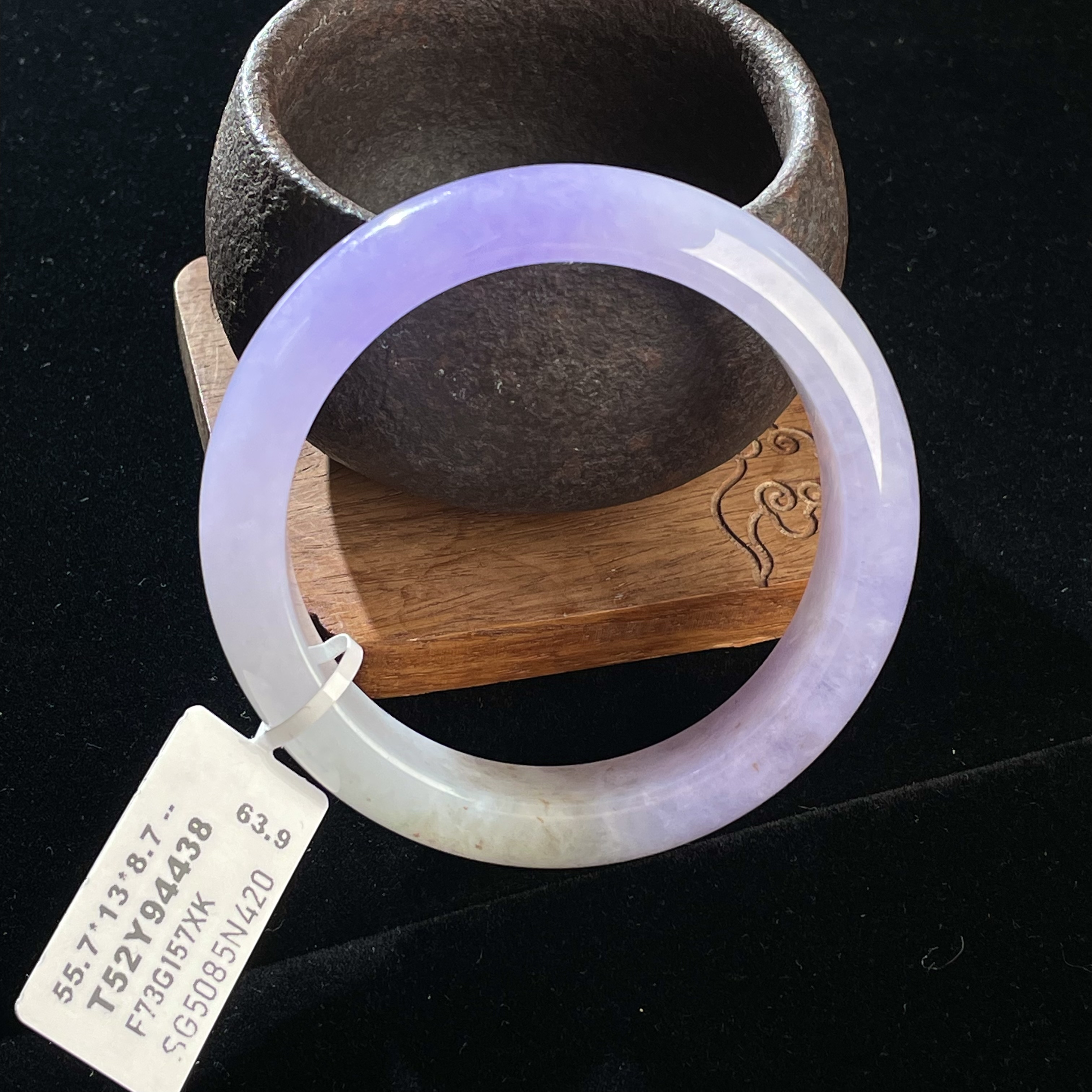 天然翡翠手镯 55+