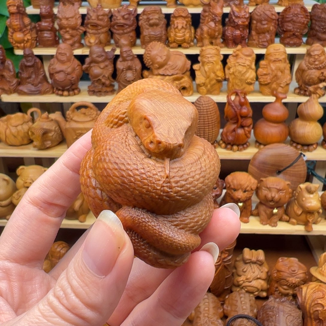 f***n崖柏太行崖柏蛇手把件