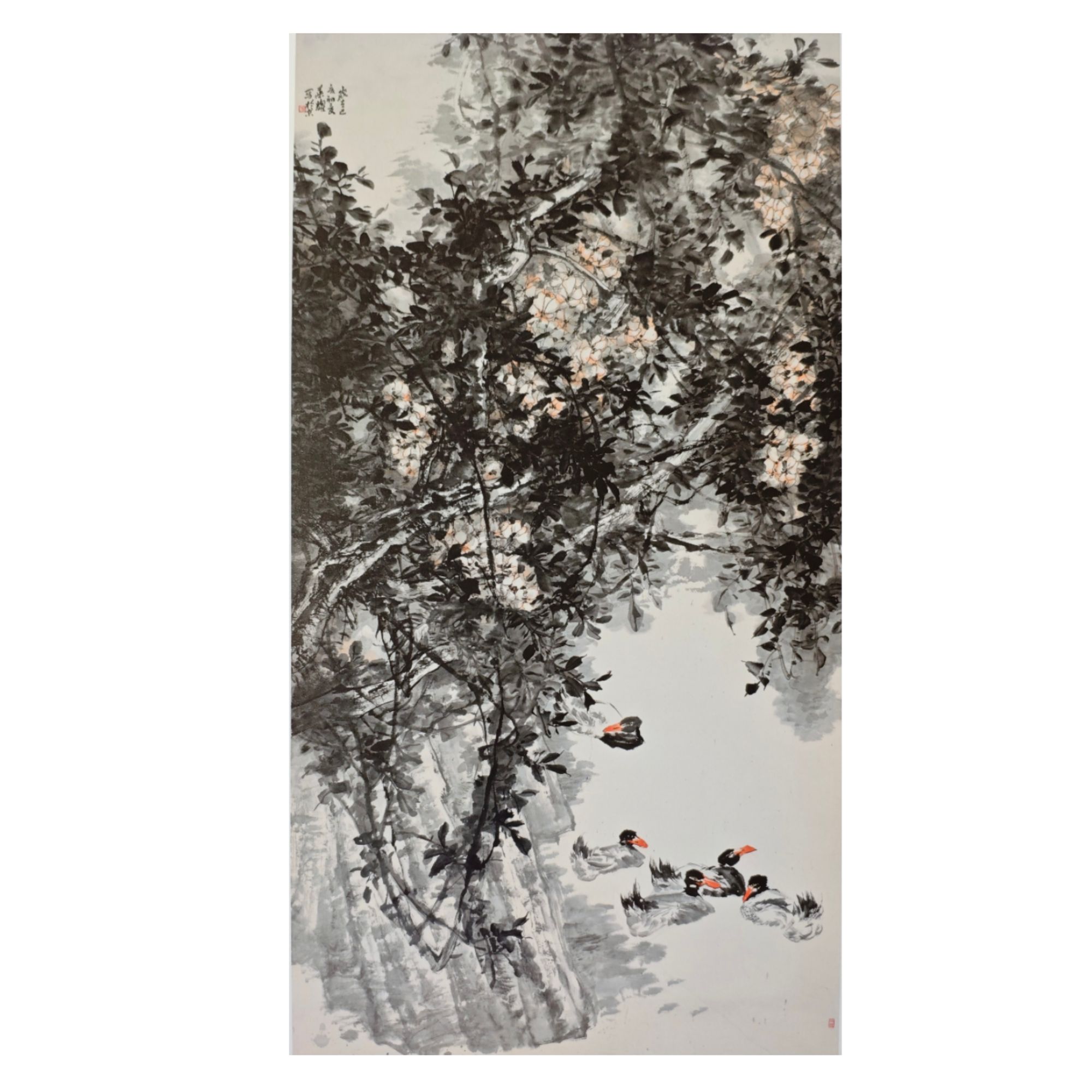  张文庚老师 国展作品 240cmx124cm 《春江水暖鸭先知》