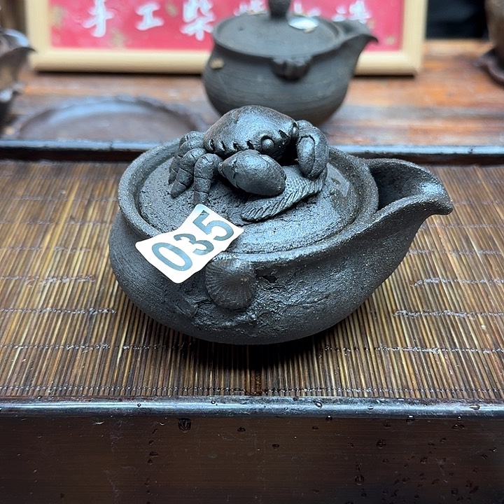 纯手工制作粗陶茶具