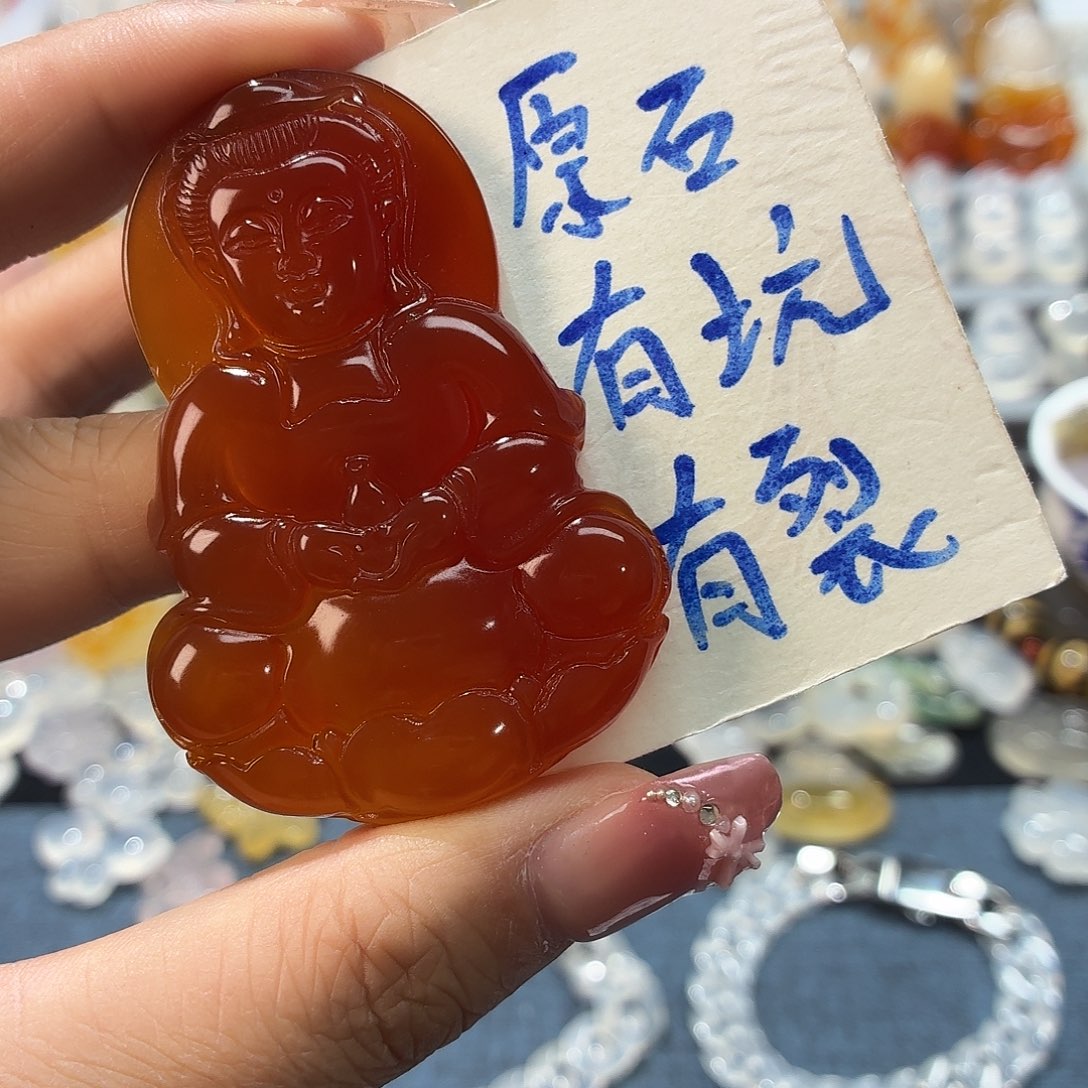 玛瑙/玉髓未镶嵌吊坠(不含链)