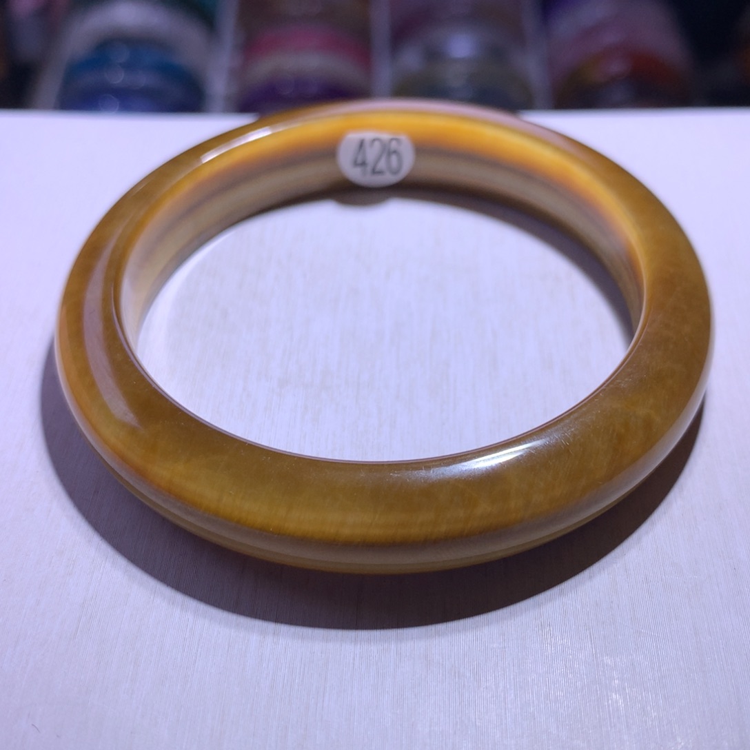 手镯水晶银S925镶嵌虎眼58圈426