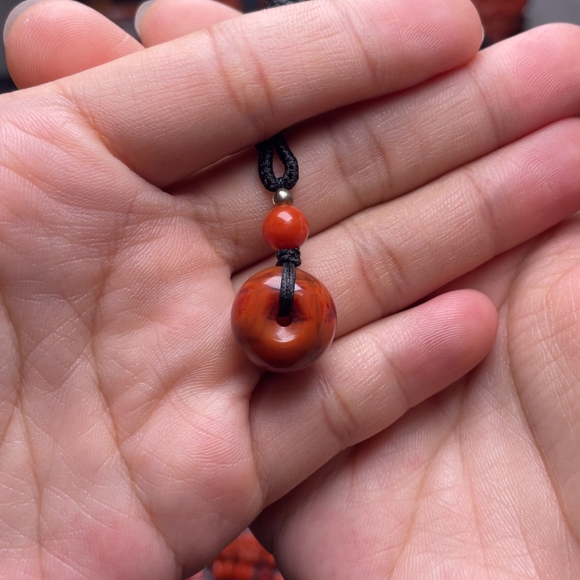 【闪购商品】未镶嵌平安扣15mm南红玛瑙毅**然