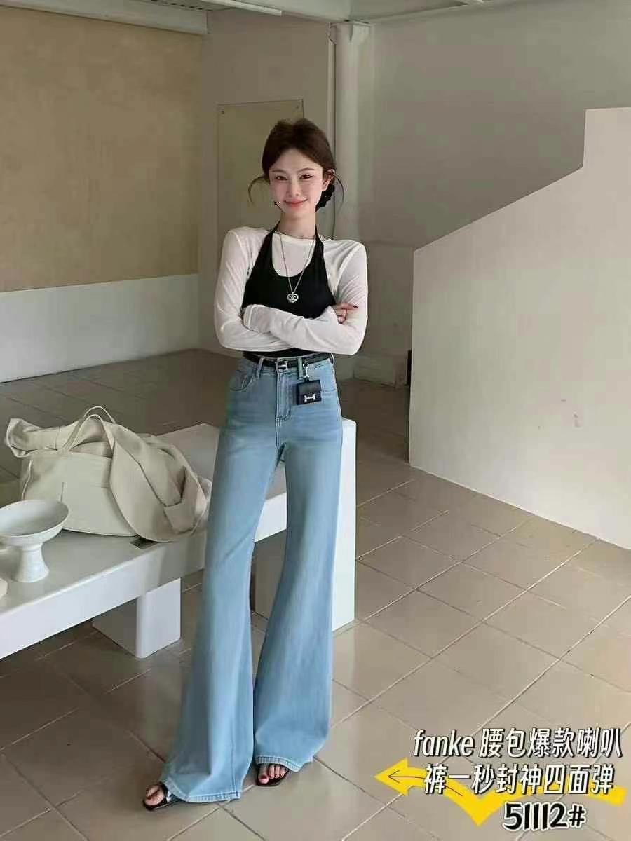 牛仔裤51112欧货窄版微辣裤