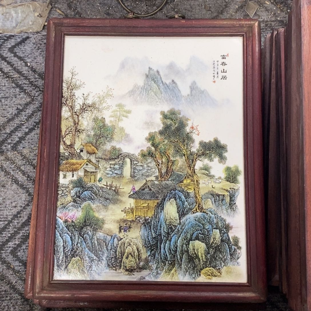 瓷37*28 景德镇瓷板画柴窑烧制