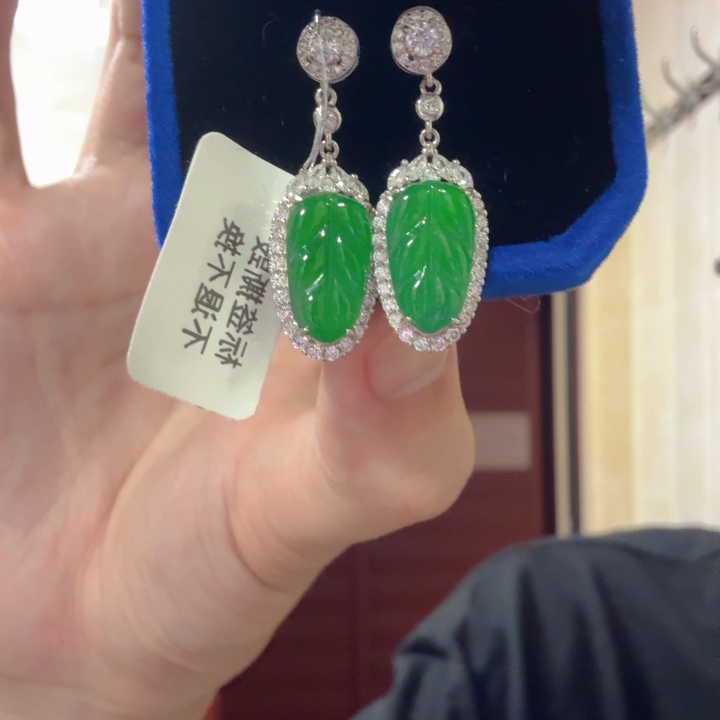 翡翠银S925镶嵌颈饰耳饰