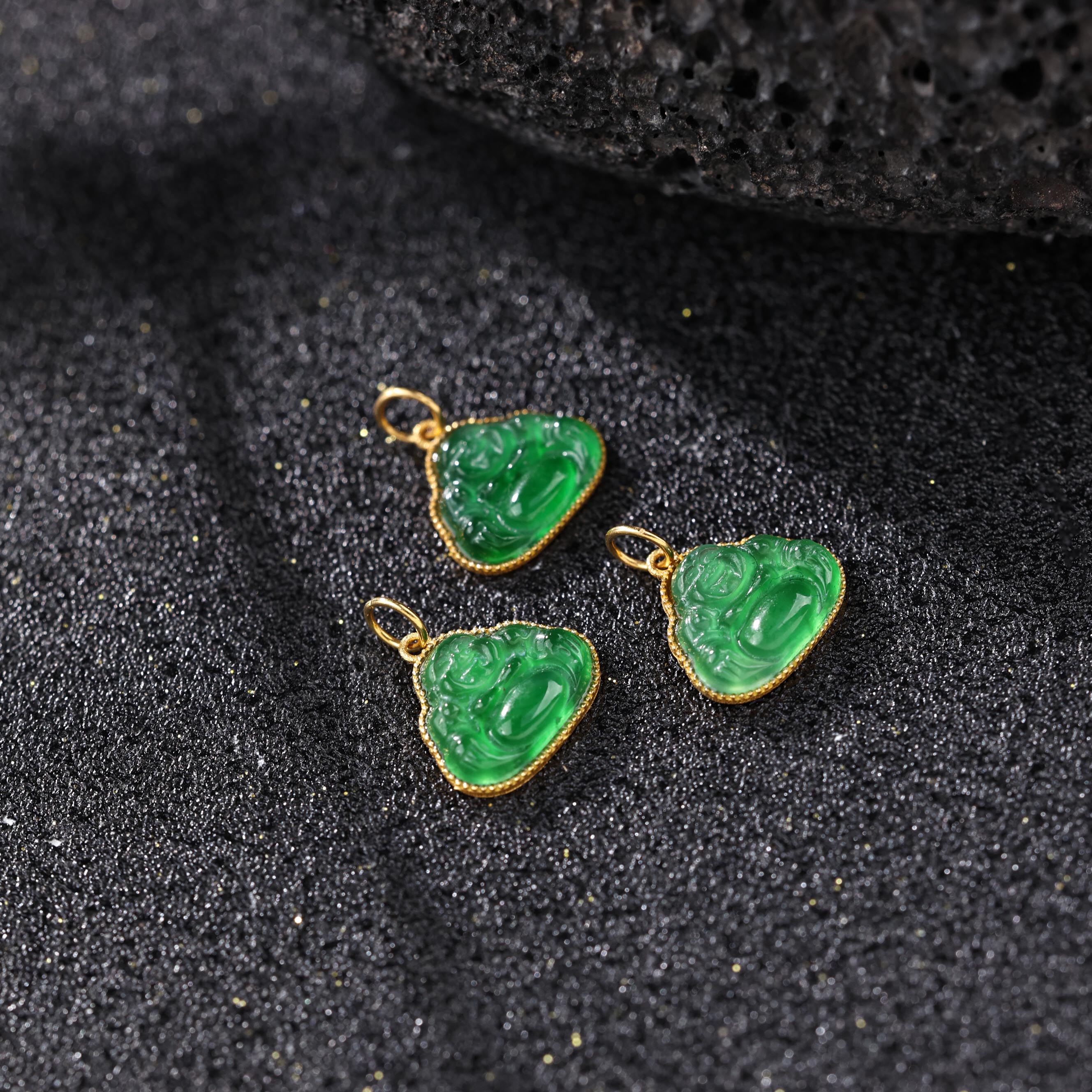 【举石精选】X0103-1000-960翡翠吊坠18k（一件/多样性发）G