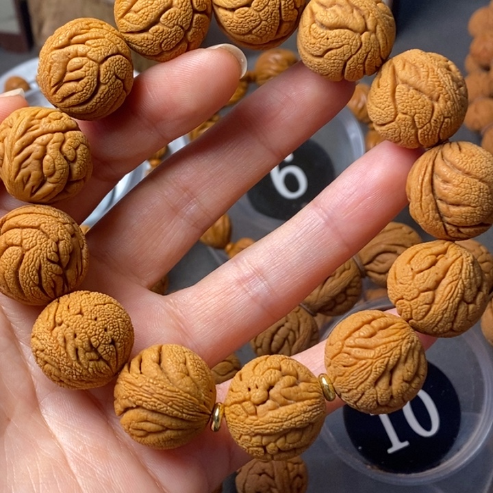 手串文玩核桃秦岭野生龙纹桃核21