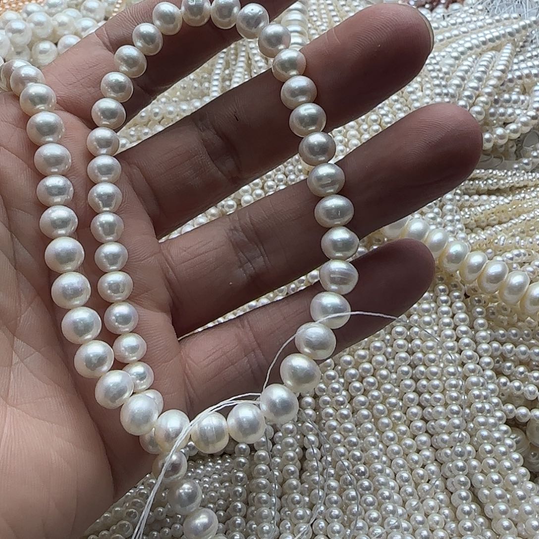 小***品半成品淡水珍珠未镶嵌卡7-8无核（拍2发1）