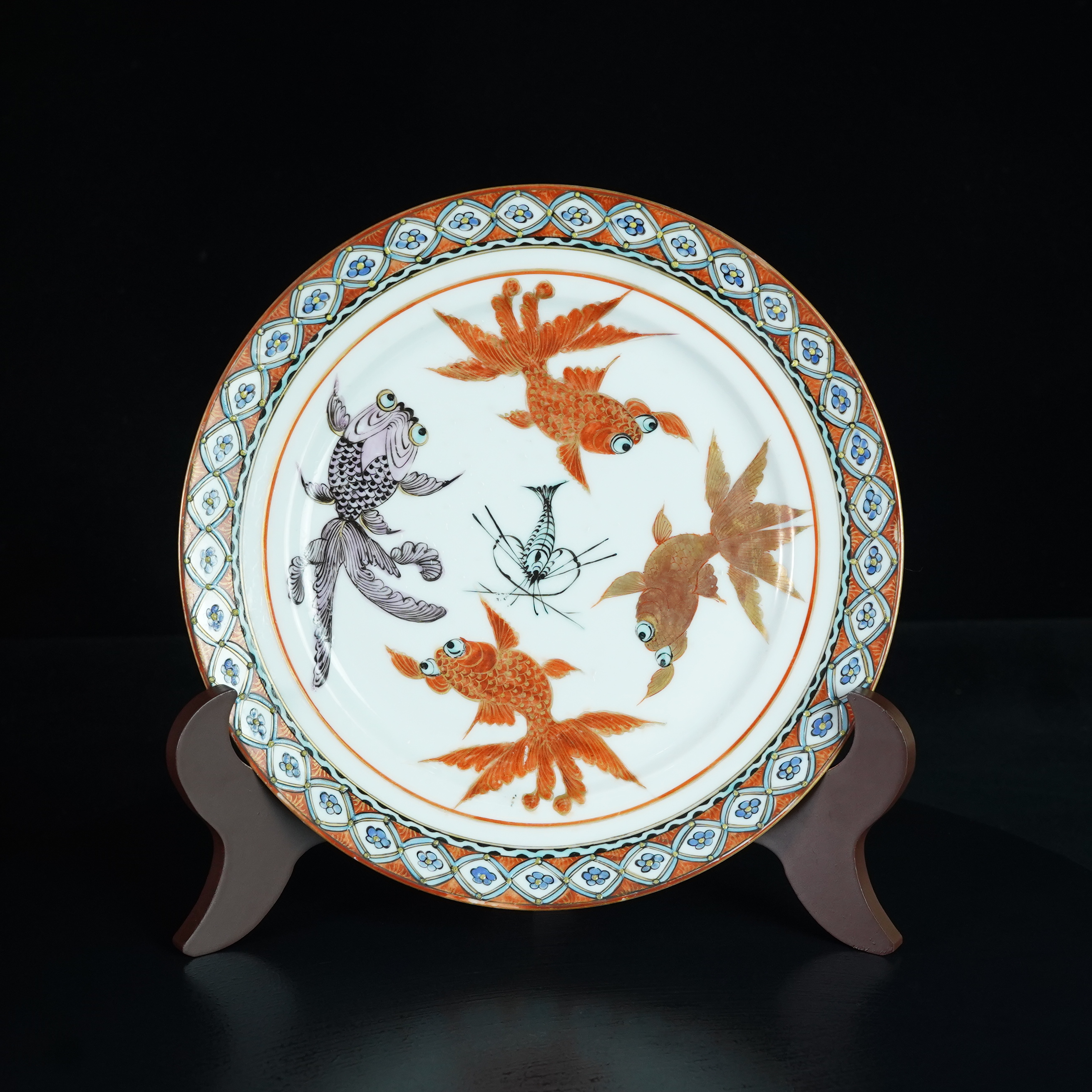 LAAA241212003【十竹斋】晚清民国金玉满堂赏盘