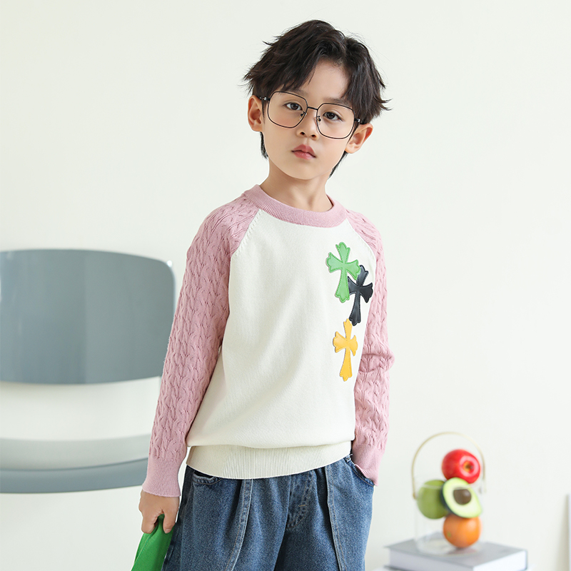 【度度猫】男女生通穿毛衣春秋款2025新款儿童秋装上衣中大童