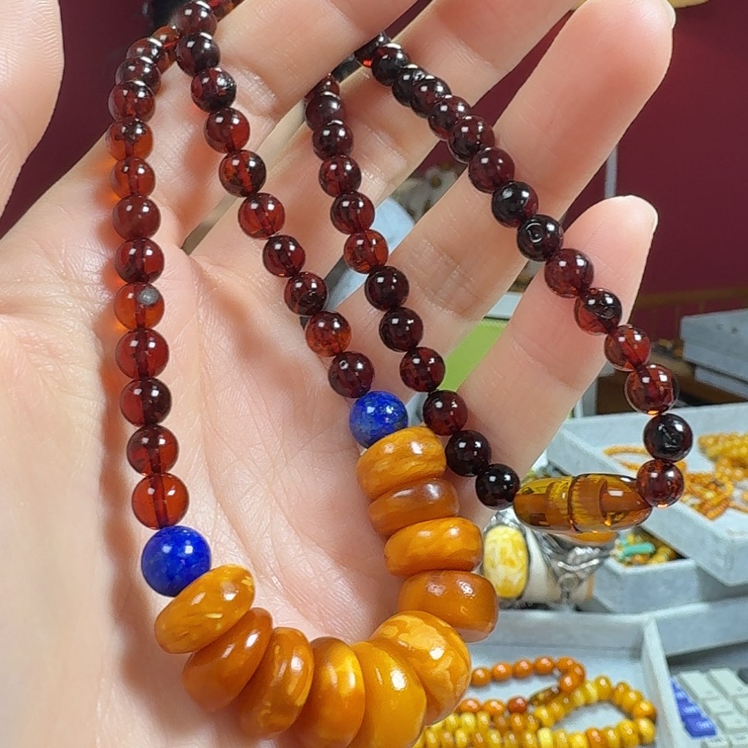 蜜蜡未镶嵌颈饰项链